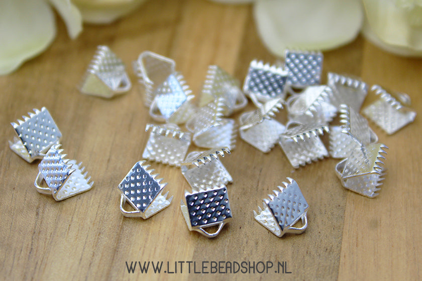 Lintklemmen zilverkleur 6mm, 10 stuks