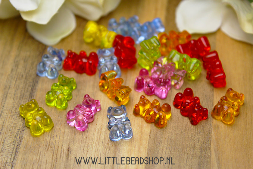 Acryl Kralen Gummy Bear Mix, +/- 50 stuks