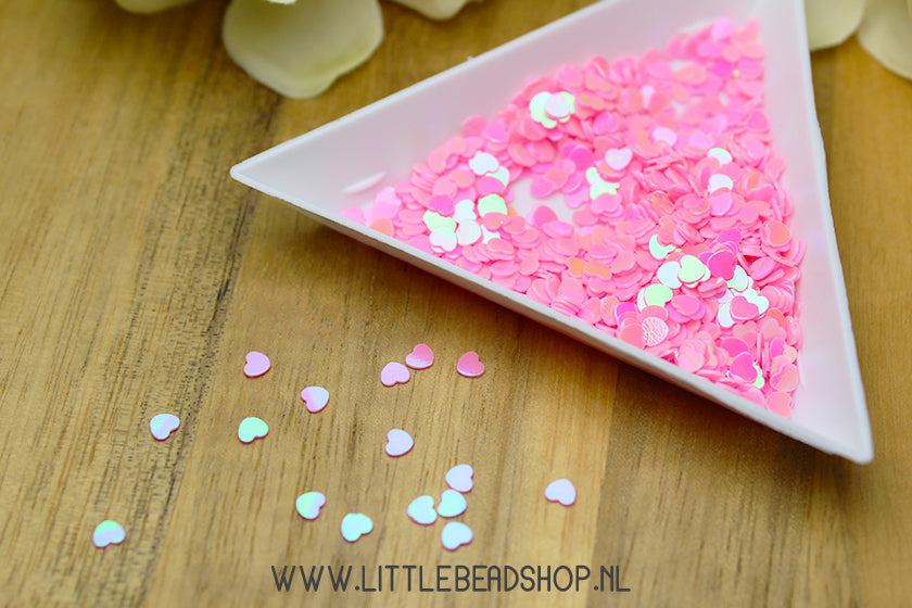 Confetti Hartjes Roze, 10 gram