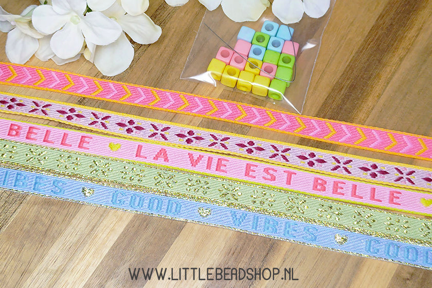 DIY-pakket Lint Armbandjes Maken 'Good Vibes'