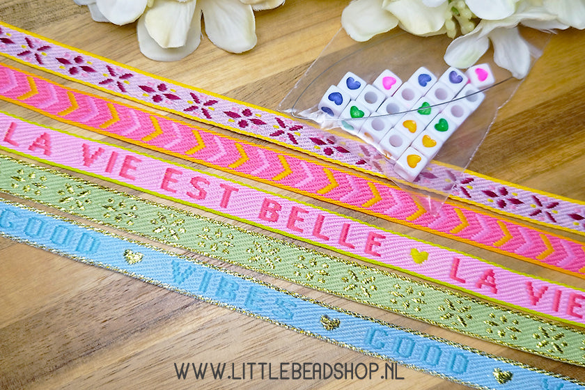 DIY-pakket Lint Armbandjes Maken 'Good Vibes'