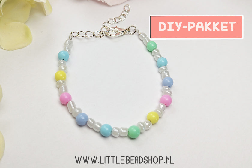 DIY-pakket Armbandje 'Simple pastel'