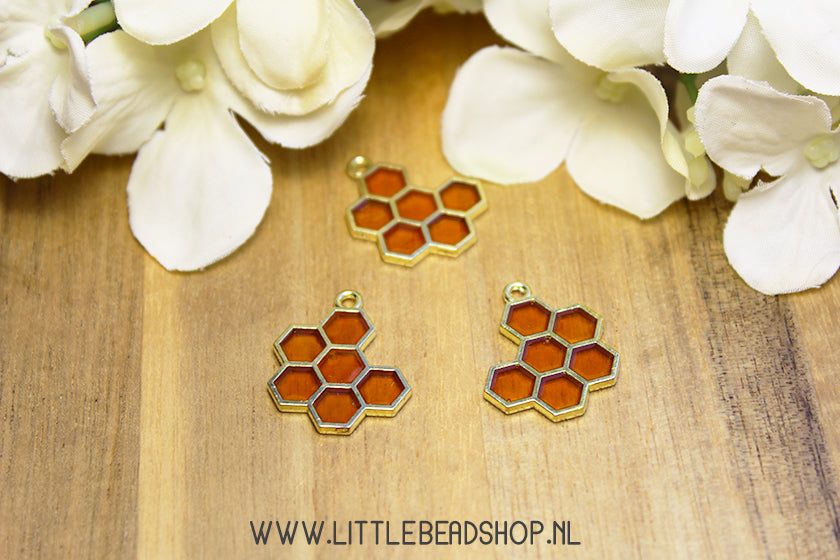 Emaille Bedels Honingraad Geel, per stuk