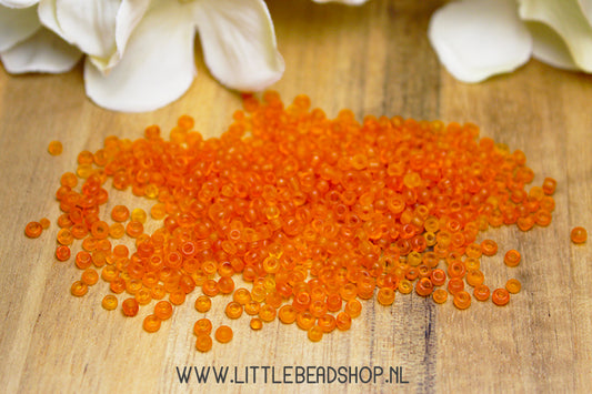 Rocailles Frosted Oranje 2mm, 15 gram