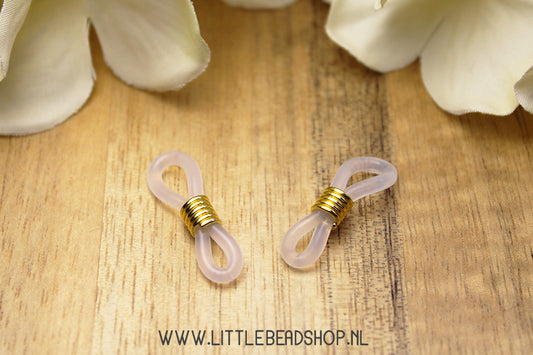 Brillenkoord eindjes goudkleur, 2 stuks