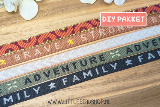 DIY-pakket Lint Armbandjes Maken 'Brave'