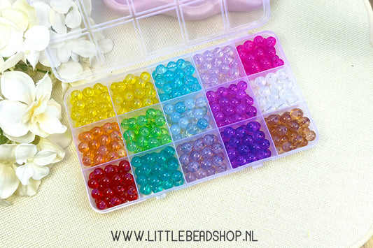 Kralenbox Glaskralen Basic & Bright, per box