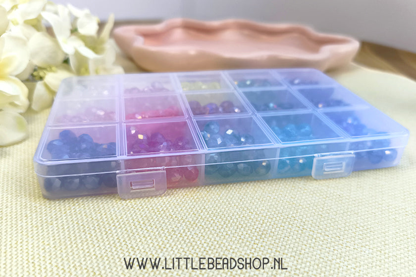 Kralenbox Facetkralen Basic & Bright, per box