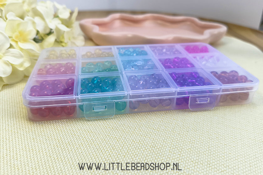 Kralenbox Glaskralen Basic & Bright, per box