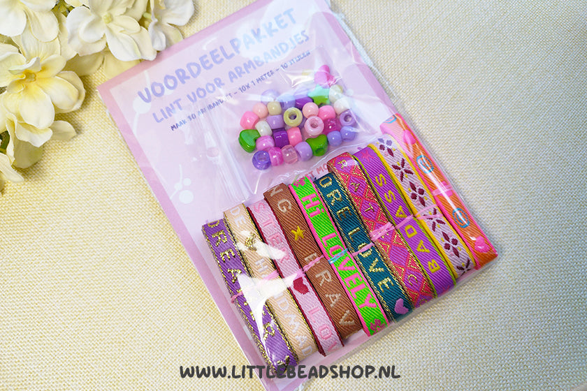 Voordeelpakket Lint voor Armbandjes Groot - Verrassingsmix