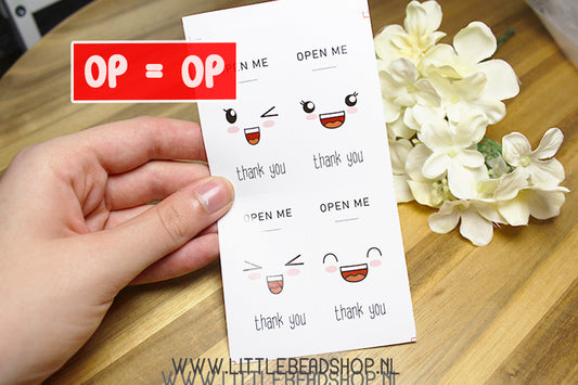 Thank You Smiley Stickers, 25 sheets