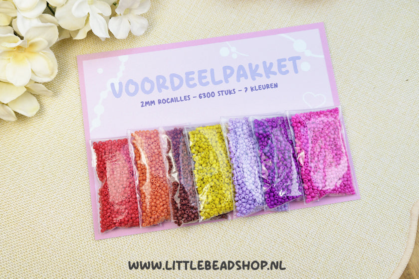Voordeelpakket 2mm Rocailles - Berry Crush (uitverkoop!