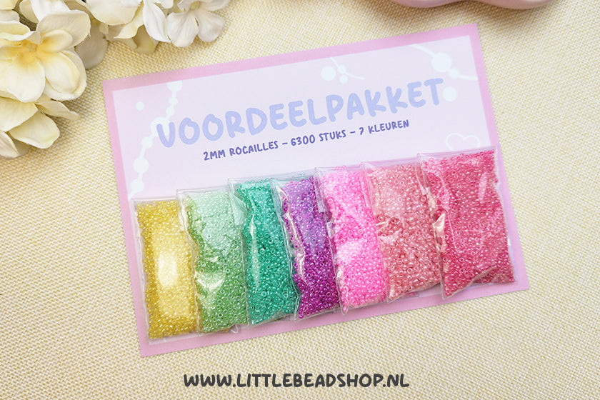 Voordeelpakket 2mm Rocailles - Crystal Rainbow (uitverkoop!)