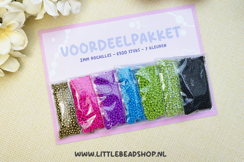 Voordeelpakket 2mm Rocailles - Exotic Nights (uitverkoop!)