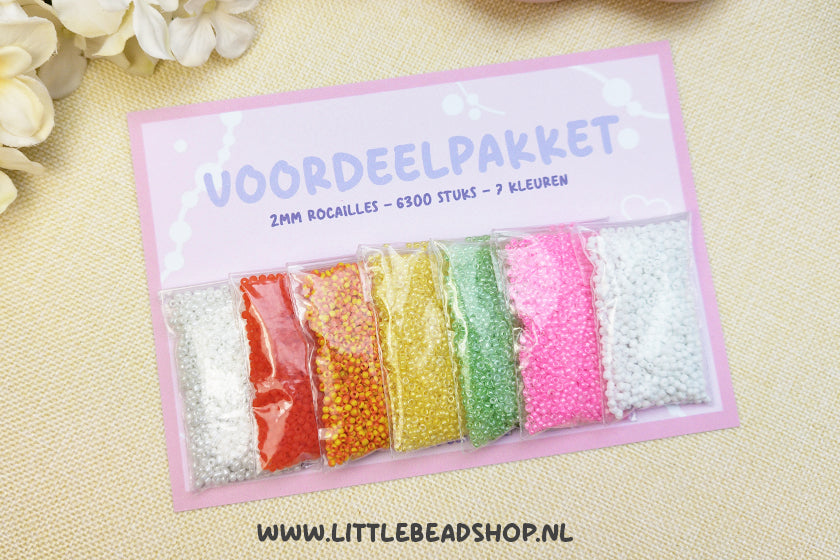 Voordeelpakket 2mm Rocailles - Fizzy Fun (uitverkoop!)