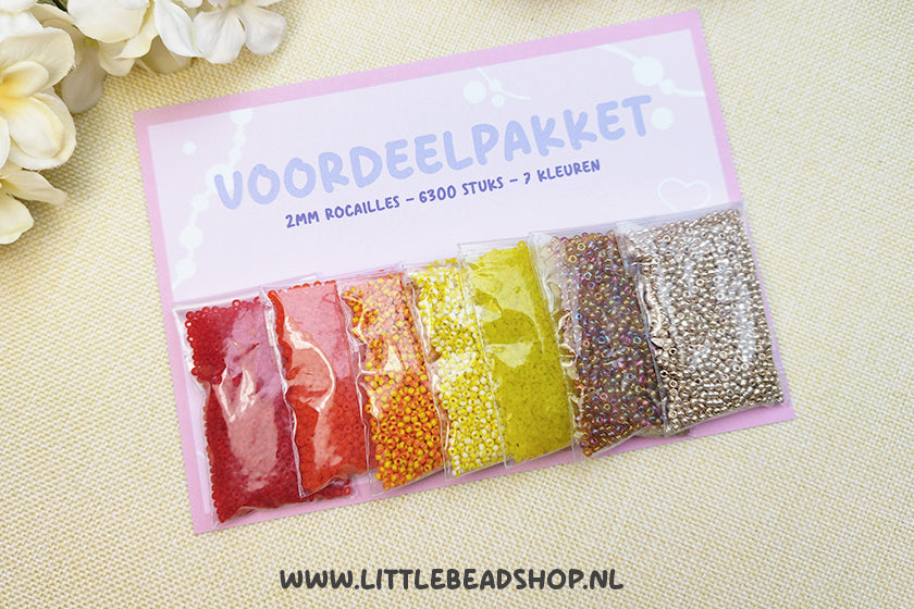 Voordeelpakket 2mm Rocailles - Golden Hour (uitverkoop!)