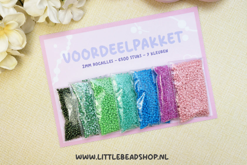 Voordeelpakket 2mm Rocailles - Mermaid Vibes (uitverkoop!)