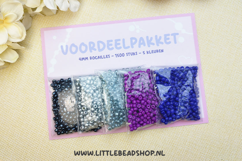 Voordeelpakket 4mm Rocailles - Midnight Galaxy (uitverkoop!)