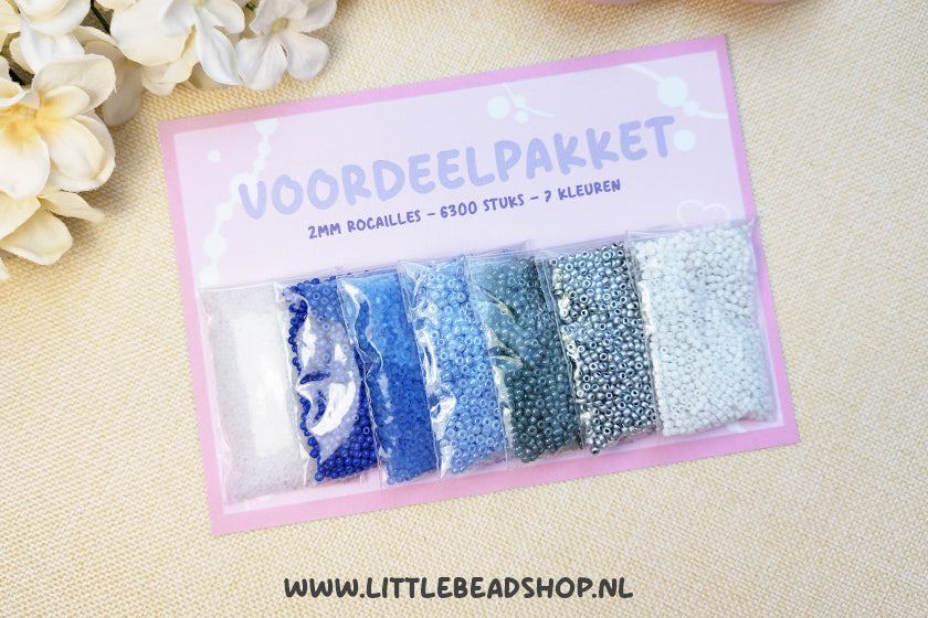 Voordeelpakket 2mm Rocailles - Winter Sky (uitverkoop!)