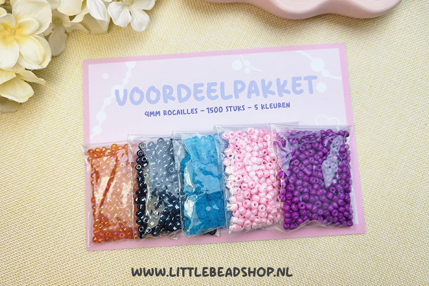 Voordeelpakket 4mm Rocailles - Disco Mix (uitverkoop!)