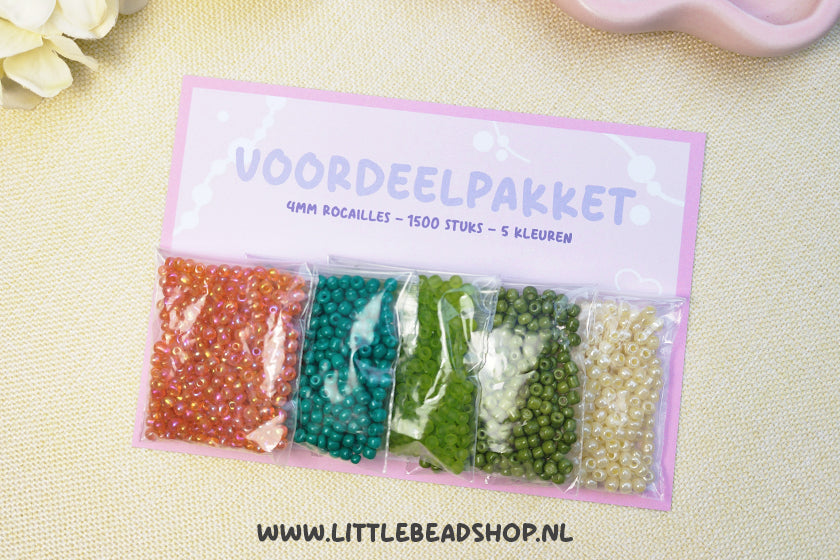 Voordeelpakket 4mm Rocailles - Forest Mix (uitverkoop!)