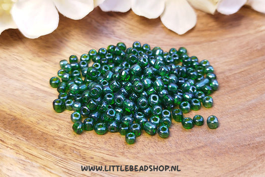 Rocailles Pine Green Shine 4mm, 27 gram