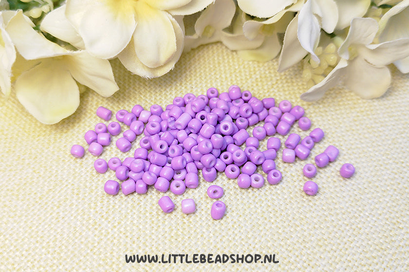 Seed beads Lilac Purple 4mm, 27 grams