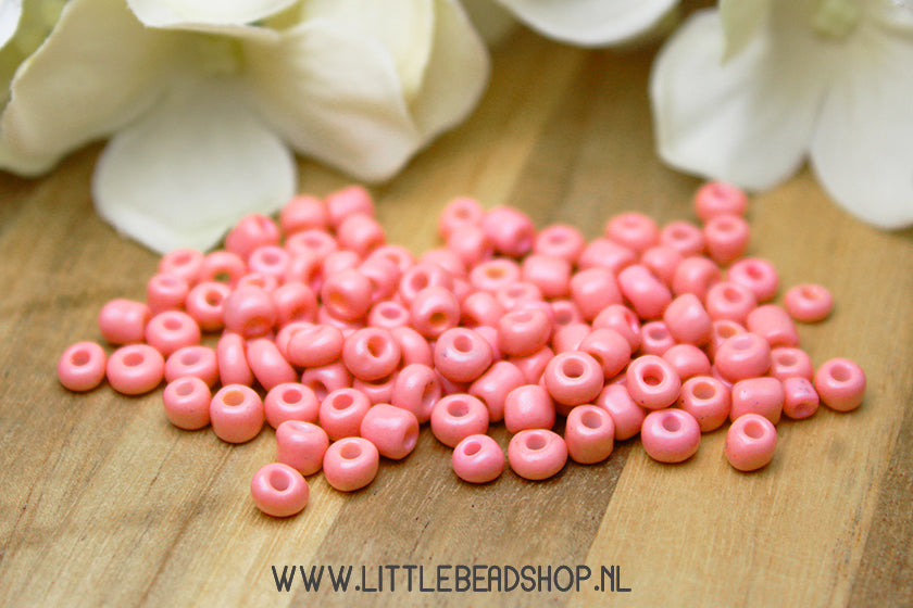 Rocailles Light Salmon Pink 4mm, 27 gram