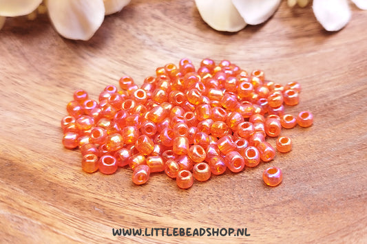 Rocailles Orange Rainbow 4mm, 27 gram