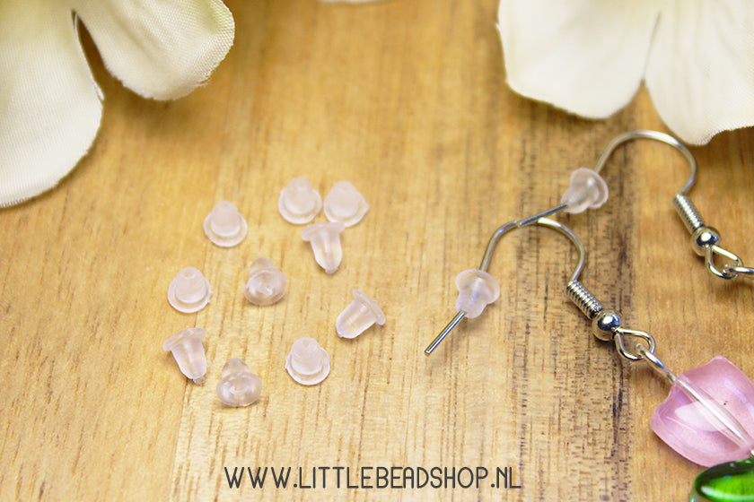 Oorbel Stoppers 4x4mm, +/-100 stuks