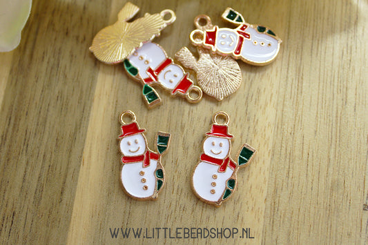 Emaille Bedels sneeuwpop, per stuk