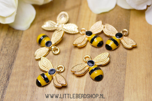 Enamel Charms Bee, per piece