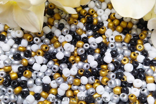 Rocailles Kralen Mix Luxury 4mm, 27 gram