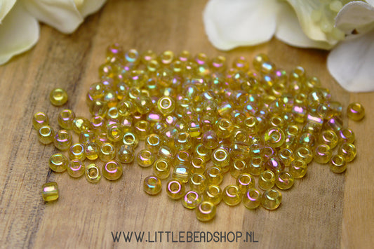 Rocailles Light Brown Rainbow 4mm, 27 gram