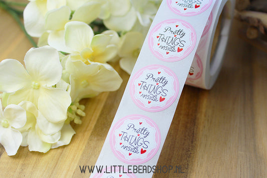 Stickers Pretty Things Inside Pink 25mm