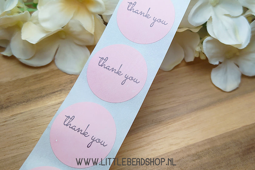 Stickers Thank You Pink 25mm